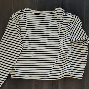 Buck Mason Monochrome Striped Crewneck